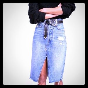 Levi’s deconstructed midi skirt